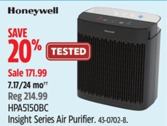 Canadian Tire Honeywell hpa5150bc insight series air purifier offer
