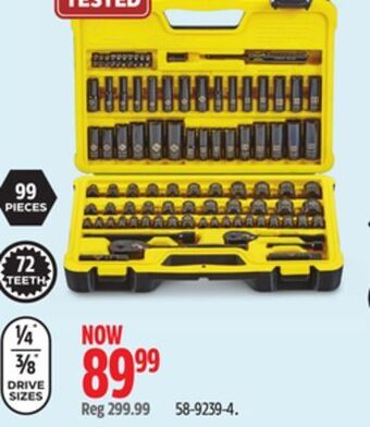 Canadian Tire Stanley black chrome socket sets offer