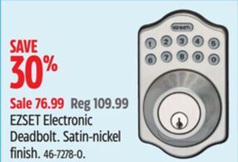 Canadian Tire Ezset electronic deadbolt offer