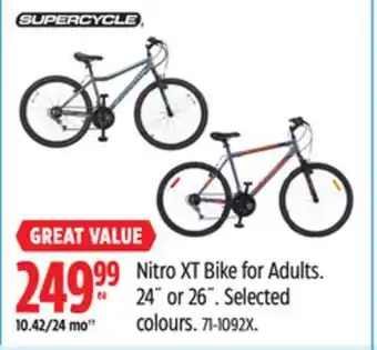 Canadian Tire Supercycle nitro xt bike for adults offer