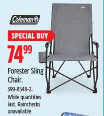 Canadian Tire Coleman forester sling chair offer