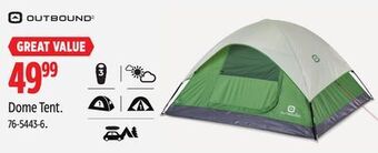 Canadian Tire Outbound dome tent offer