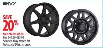 Canadian Tire Envy selected alloy wheels for trucks and suvs offer