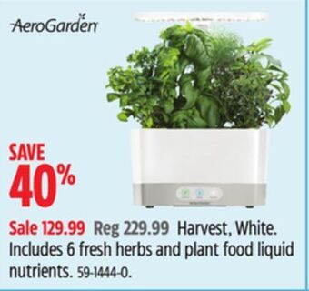Canadian Tire Scotts harvest, white. includes 6 fresh herbs and plant food liquid nutrients offer