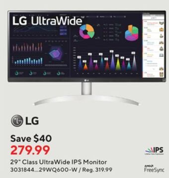 Staples Lg 29 2560 x 1080 ultrawide full hd ips led monitor with usb type-c offer