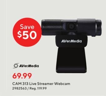 Staples Avermedia cam 313 live streamer webcam offer