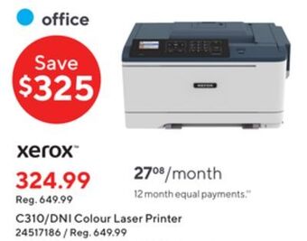 Staples Xerox c310/dni colour laser printer offer