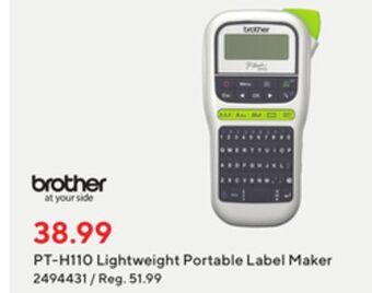 Staples Brother pt-h110 lightweight portable label maker offer