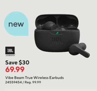 Staples Jbl vibe beam true wireless earbuds - black offer