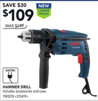 Lowe's Bosch hammer drill offer