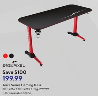Staples Ergopixel terra series gaming desk offer