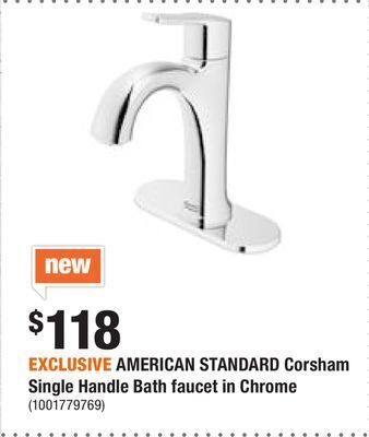 Home Depot Exclusive american standard corsham single handle bath faucet in chrome offer