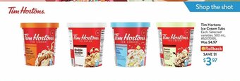 Walmart Tim Hortons Ice Cream Tubs offer