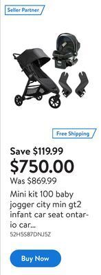 Walmart Mini kit 100 baby jogger city min gt2 infant car seat ontario car seat adaptor black offer