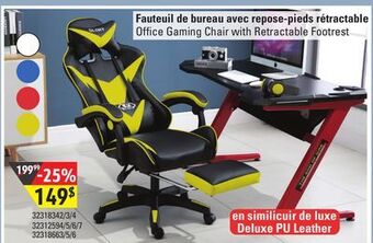 Sushi Shop Office gaming chair with retractable footrest offer
