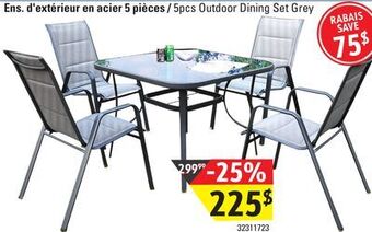 Sushi Shop 5pcs outdoor dining set grey offer