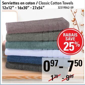 Sushi Shop Classic cotton towels offer