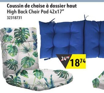 Sushi Shop High back chair pad 42x17 offer