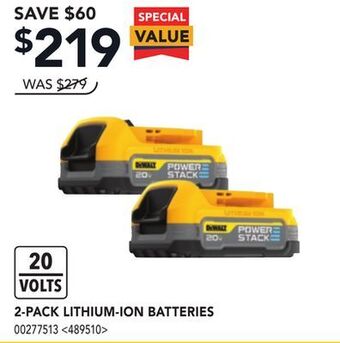 RONA 2-pack lithium-ion batteries offer