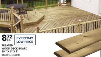RONA Treated wood deck board 5/4 x 6 x 8' offer
