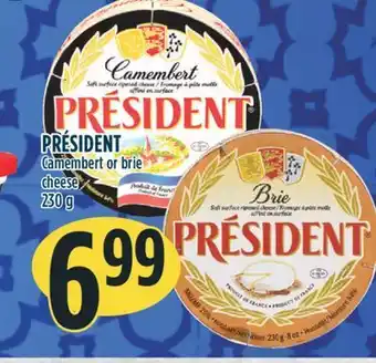 Marché Adonis Président camembert or brie cheese offer