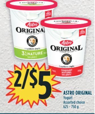 Marché Adonis Astro original yogurt offer