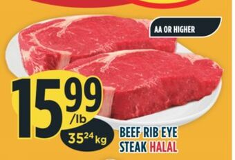 Marché Adonis Beef rib eye steak halal offer
