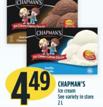 Marché Adonis Chapman's ice cream offer