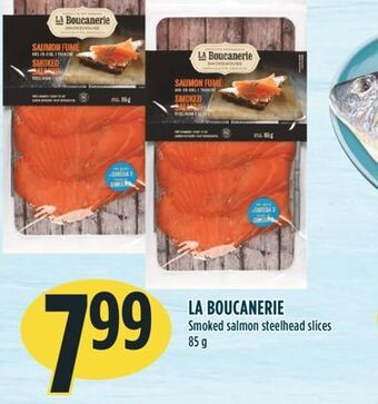 Marché Adonis La boucanerie smoked salmon steelhead slices offer