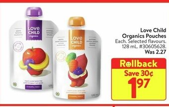 Walmart Love Child Organics Pouches offer