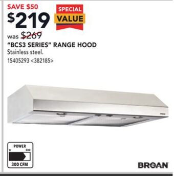RONA Bcs3 series range hood offer