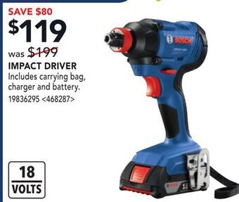 RONA Bosch impact driver offer