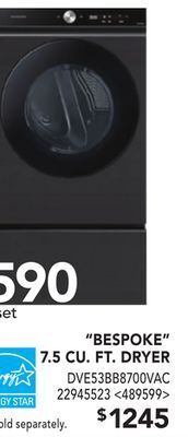 RONA Samsung bespoke 7.5 cu. ft. dryer offer