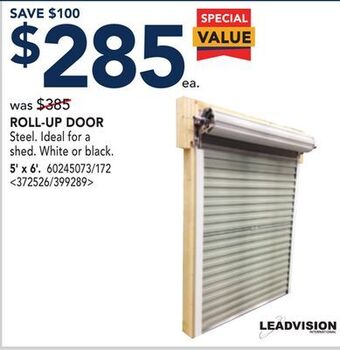 RONA Roll-up door offer