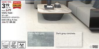 RONA Mono serra vinyl tiles 12 x 24 offer