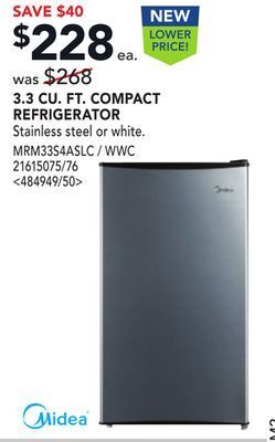 RONA Midea 3.3 cu. ft. compact refrigerator offer