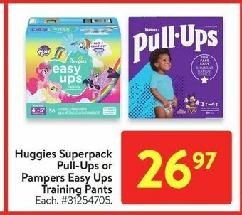 Walmart Huggies Superpack Pull-Ups or Pampers Easy Ups Training Pants offer