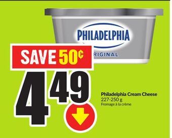 FreshCo Philadelphia cream cheese 227-250 g offer