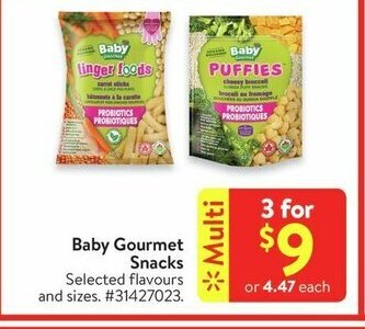 Walmart Baby Gourmet Snacks offer