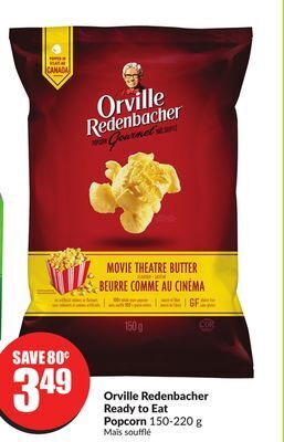 FreshCo Orville redenbacher ready to eat popcorn 150-220 g offer