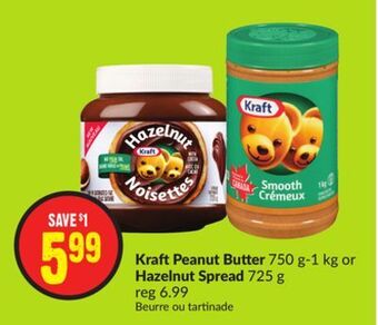 FreshCo Kraft peanut butter 750 g-1 kg or hazelnut spread 725 g offer