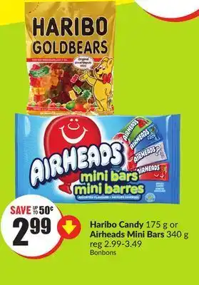 FreshCo Haribo candy 175 g or airheads mini bars 340 g offer