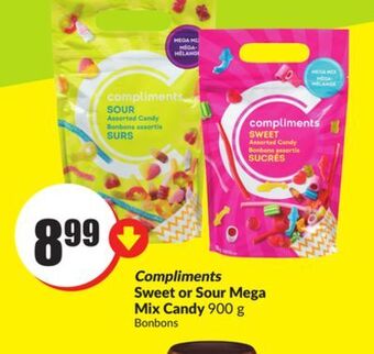 FreshCo Compliments sweet or sour mega mix candy 900 g offer