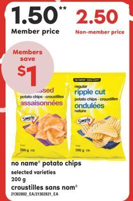 Valu-mart Croustilles sans nom, 200g offer