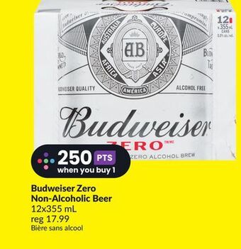 FreshCo Budweiser zero non-alcoholic beer 12x355 ml offer