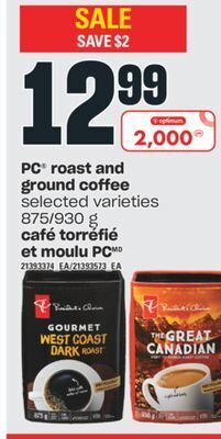 Valu-mart Café torréfié et moulu pc, 875/930 g offer