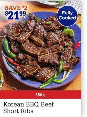 M & M Food Market Korean bbq beef short ribs offer