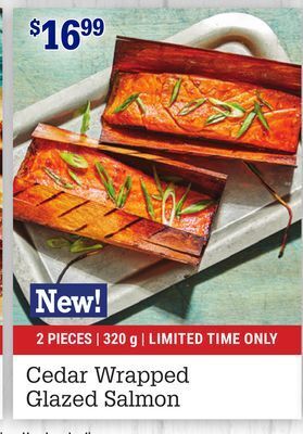 M & M Food Market Cedar wrapped glazed salmon offer