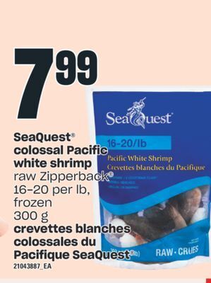 Valu-mart Crevettes blanches colossales du pacifique seaquest, 300 g offer