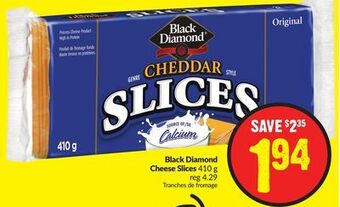 Chalo FreshCo Black diamond cheese slices 410 g offer